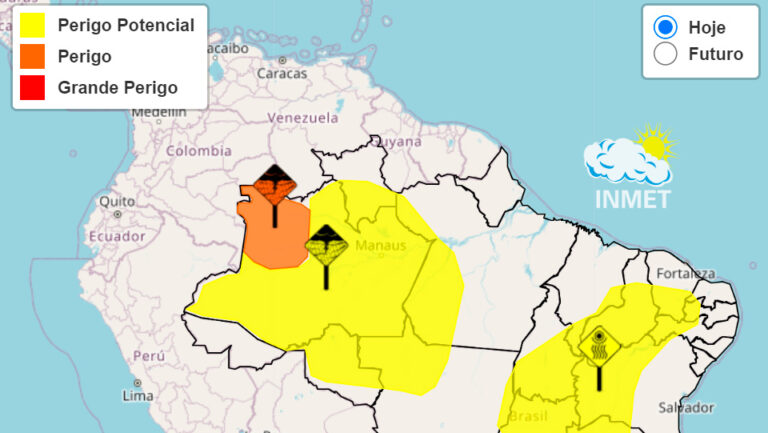 Inmet prevê temporais em todas as regiões de Rondônia até segunda-feira